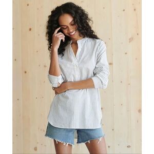 Jenni Kayne Hampton Shirt in Navy Stripe Size S